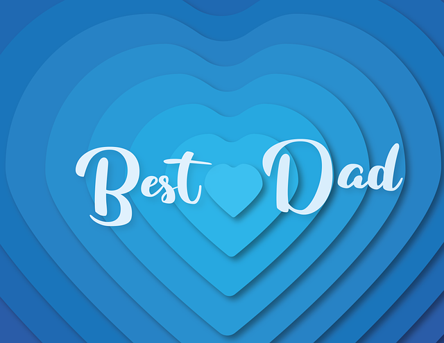 Free fathers day love heart illustration
