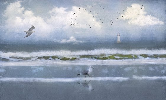 Strand, Bølger, Hav, Vann, Sand, Natur