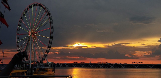Free Ferris Wheel Sunset photo and picture