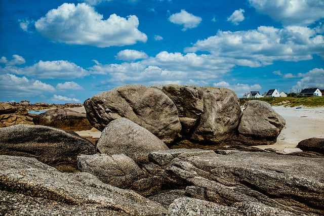 Ferie, Frankrig, Bretagne, Hav, Klippe