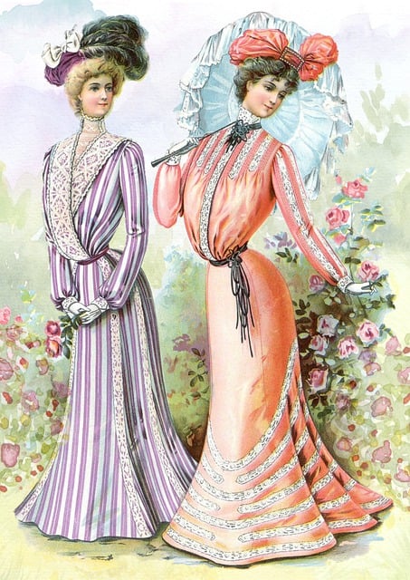 Free vintage ladies garden illustration