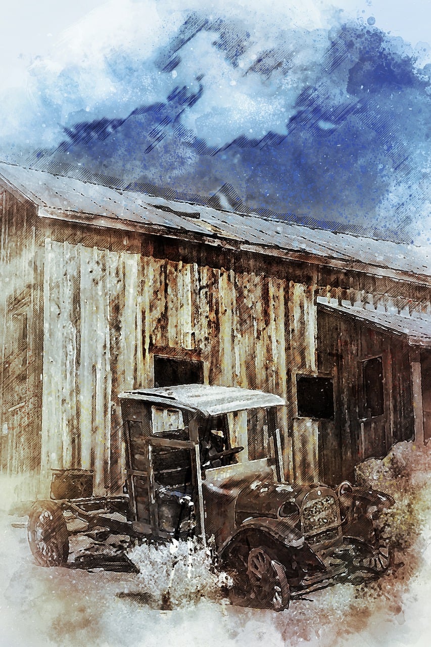 Download Old Car Rust Ghost Town Royalty-Free Stock Illustration Image ...