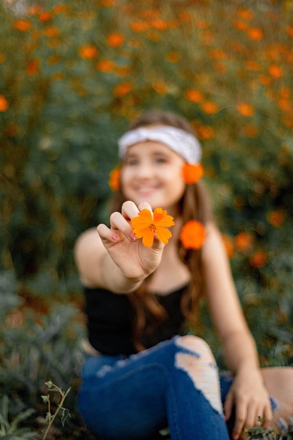 Free Girls Flower photo and picture