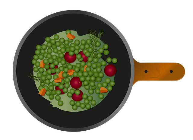 Free peas pan cream illustration