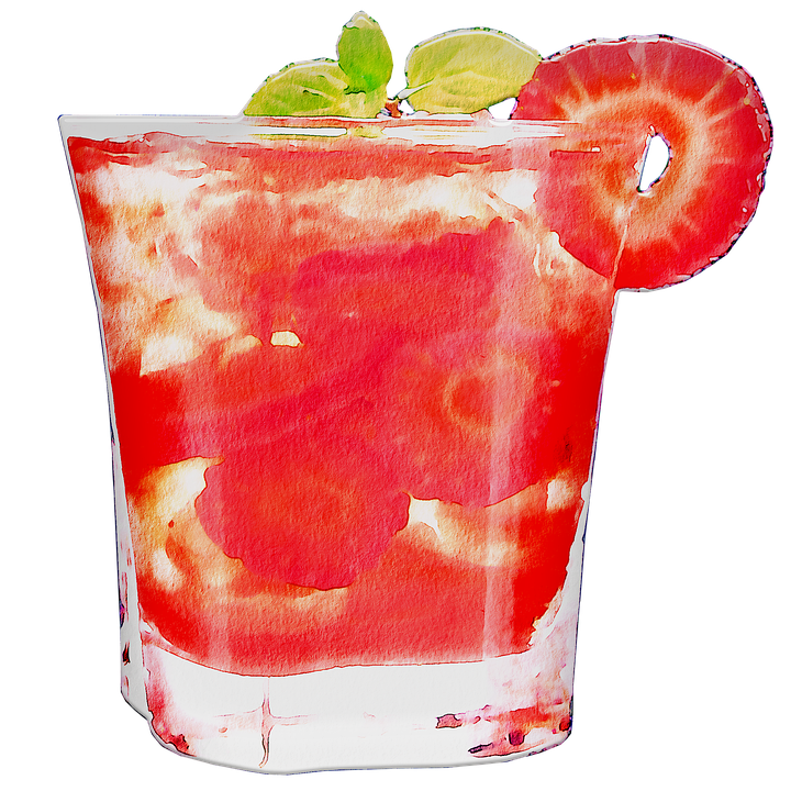 水彩画のカクテル ドリンク アルコール Pixabayの無料画像