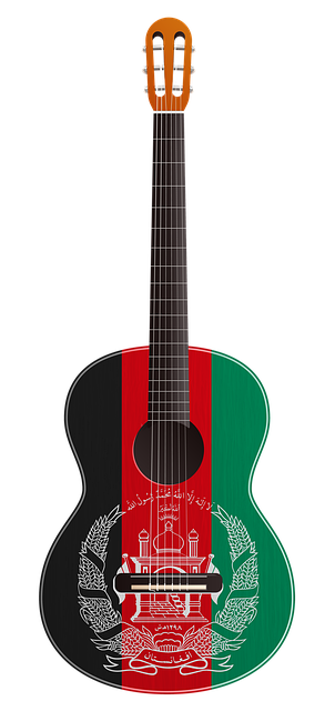 Free afghanistan guitar music instrument illustration