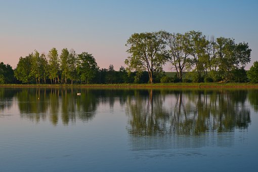 Răsărit, Țară, Natură, Lac, Reflecţie