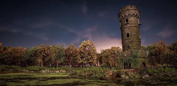 Torre, Medieval, Fantasia, Fortaleza