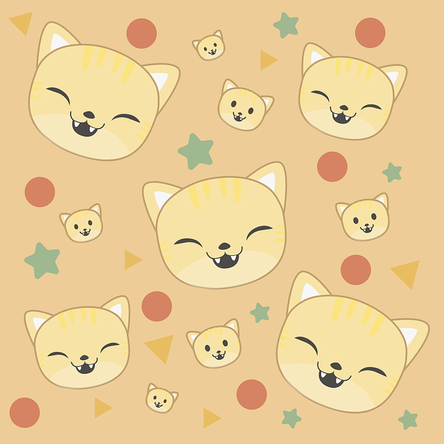 Free cat face animals vector