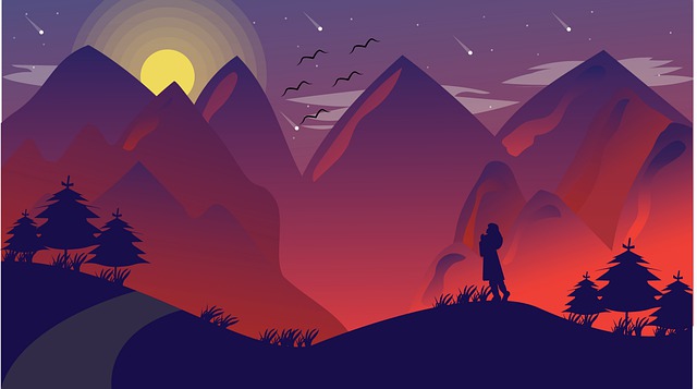 Download free HD stock image of Artwork Nature Free artwork nature mountain illustration