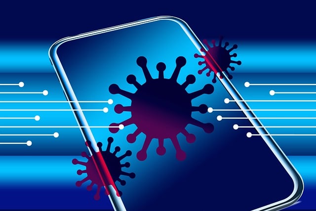Free corona smartphone app illustration