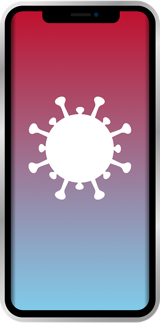 Free mobile corona app virus illustration