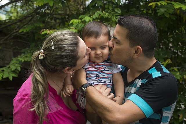 Casal, Vater, Sohn, Baby, Mama