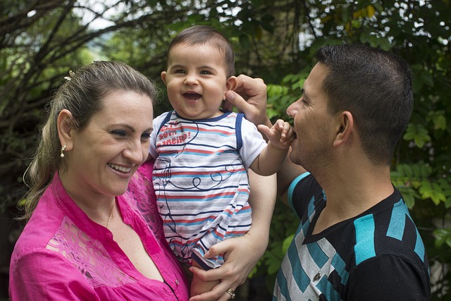 Casal, Vater, Sohn, Baby, Mama