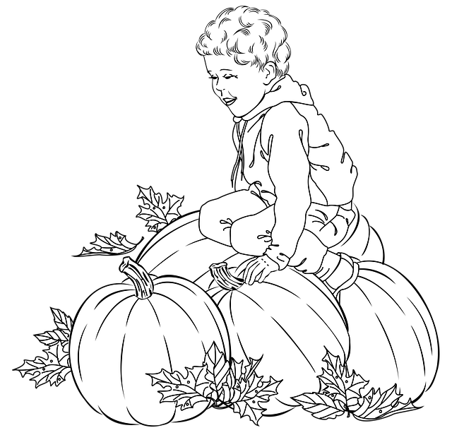 Free Boy Pumpkin illustration and picture