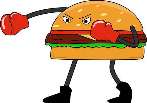 Free Hamburger Boxer illustration and picture