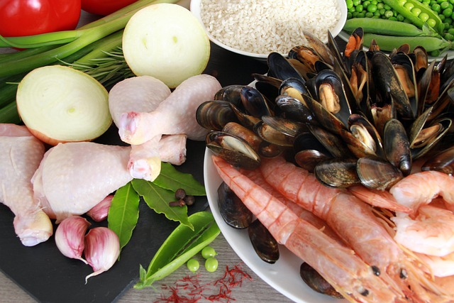 Paella, Ingredientes, Arroz, Pez, Pollo
