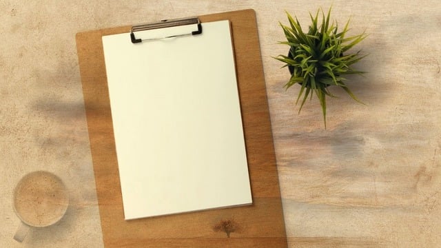 Free clipboard document stationary illustration