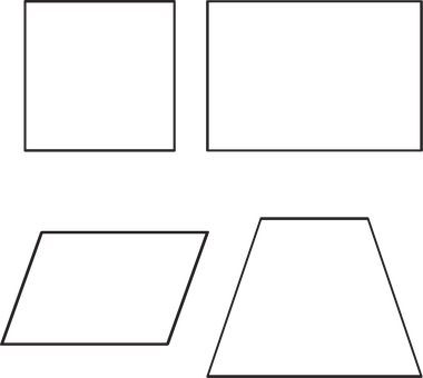 Quadrat, Trapez, Rechteck, Viereck