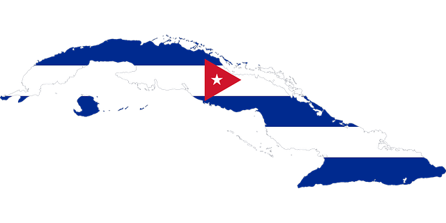 Free cuba flag map vector