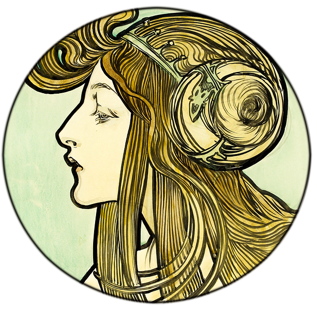 Free art nouveau bohemian gender illustration
