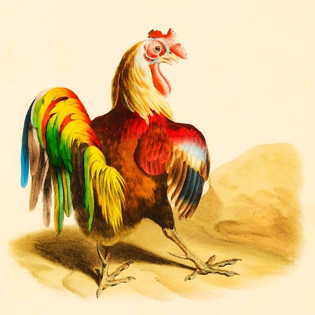 Free rooster chicken cockerel illustration