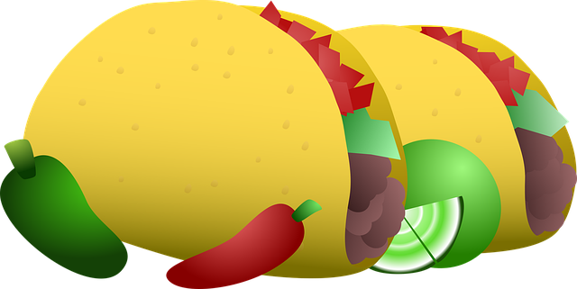 Free tacos chili jalapeno illustration