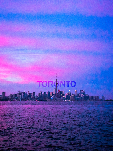 Toronto, Canada, Skilt, Skyline, Ontario