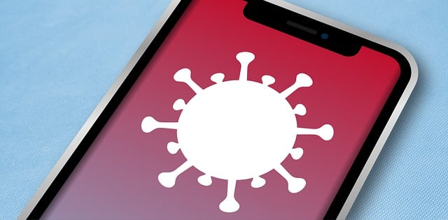 Free mobile corona app ios illustration