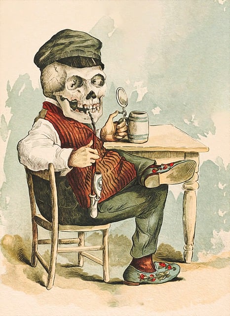 Free skeleton skull dead illustration