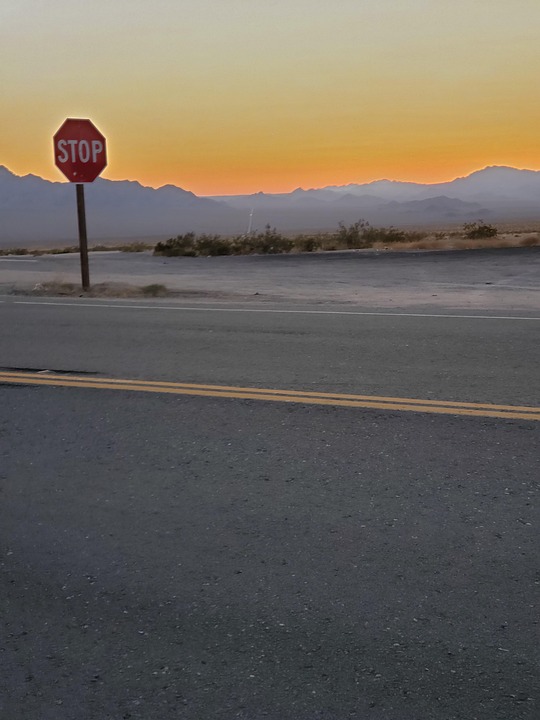 Road Sunset Stop Sign - Free photo on Pixabay