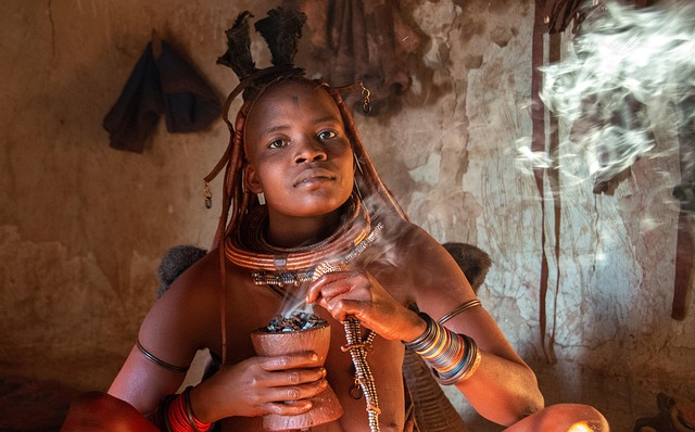 Tribu, Himba, Namibia, Afrika, Indigene