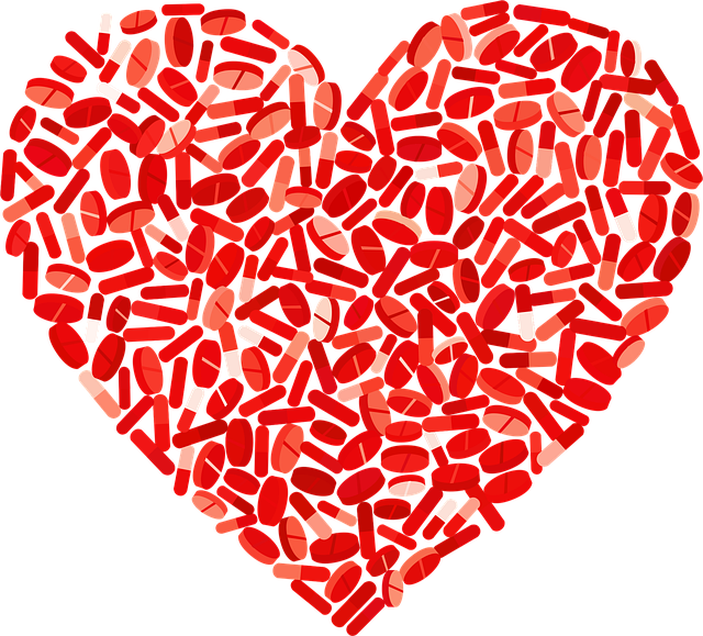 Free medication heart addiction illustration