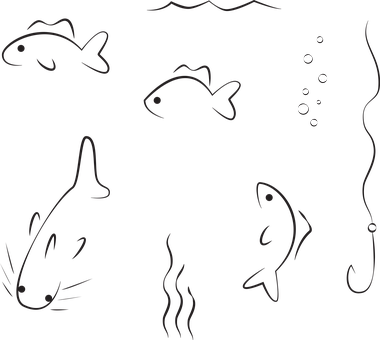 Fisk, Ikon, Fiskeri, Flod, Sø, Ocean