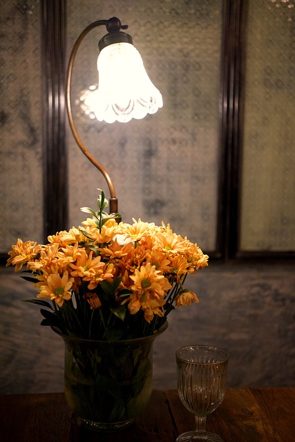 Blomst, Buket, Vase, Romantisk, Lampe