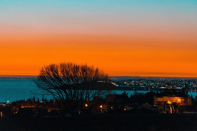 Zonsondergang, Weergave, Oranje, Zee