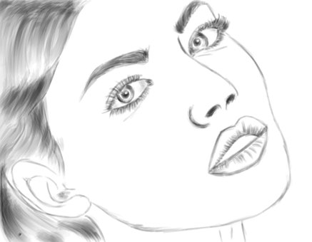 Lápiz De Arte, Mujer, Dibujo, Niña