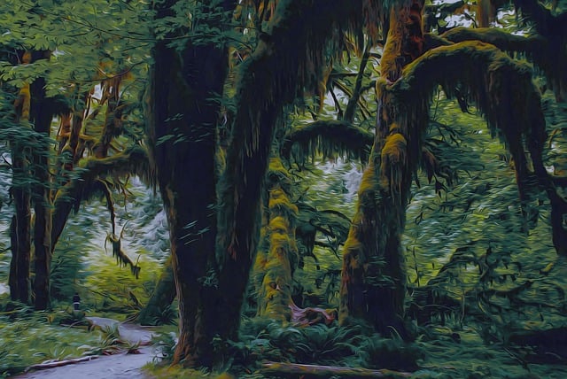 Free nature landscape green illustration