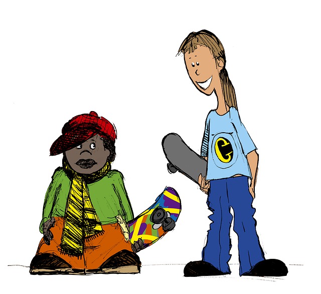 Free skate teenager skate park illustration