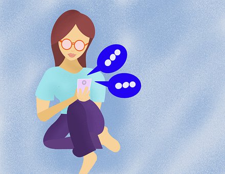 Free Girl Chatting illustration and picture