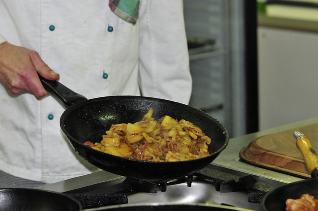 Cozinhar, Frigideira, Batatas Assadas