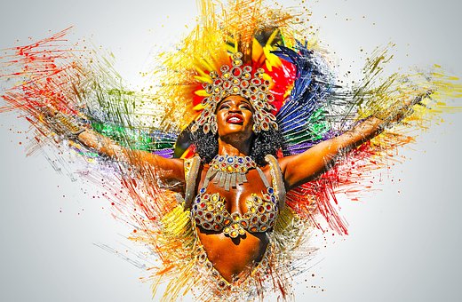 Karneval, Farbe, Feier, Festival, Bunt