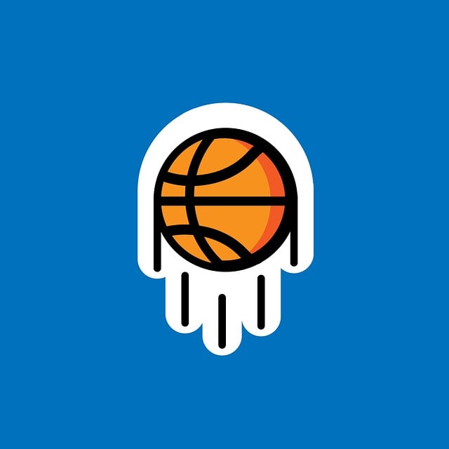 Basketbal, Bal, Ronde, Sticker, Icoon