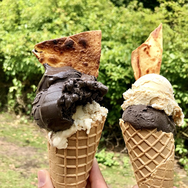 Eis, Eiswaffel, Eiscreme, Sommer, Waffel