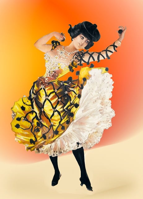 Free dancer lady woman illustration
