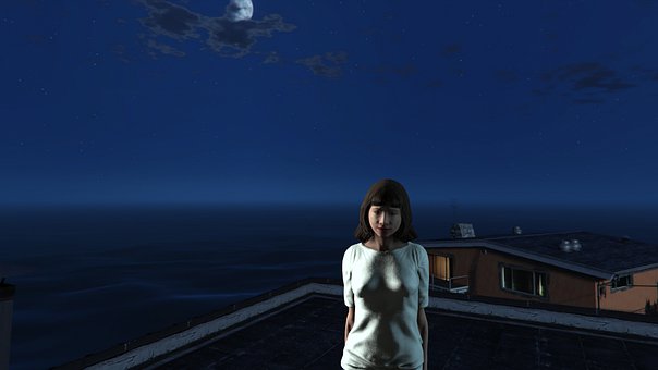 Free Balcony Night illustration and picture