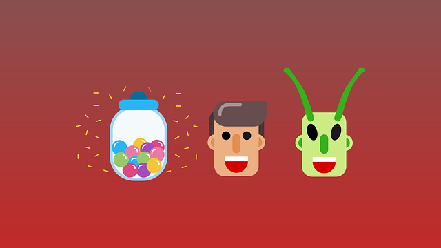 Free alien person flat vector