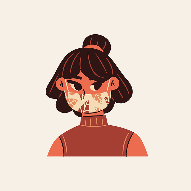 Free mask corona cov illustration