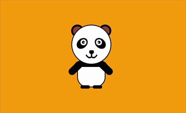 Free panda animal texture illustration