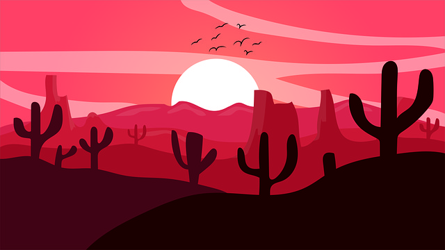 Free artistic digital landscape illustration